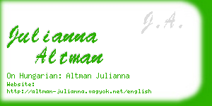 julianna altman business card